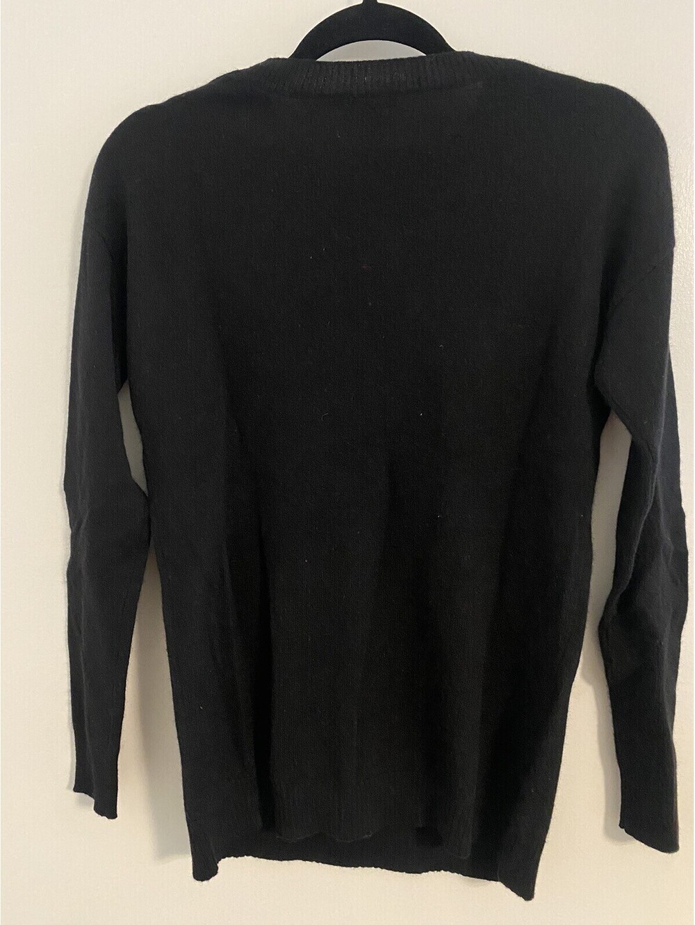AQUA black 100 % Cashmere Exclusive skull sweater XS,  camouflage skull - Picture 3 of 4